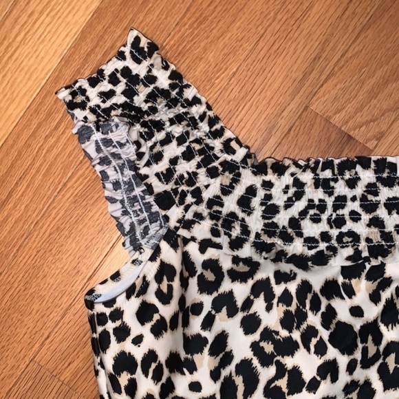 Old Navy Leopard Off Shoulder One-Piece Swim‎ animal print - Picture 3 of 9